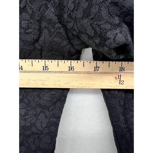 Tribeca Studio Women's Lace Mock Neck Shirt Black Size Medium Y2K Goth,Fairycore - Picture 5 of 5